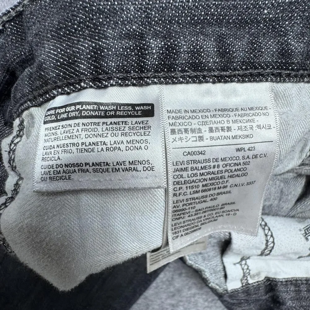 Levi's 514 Jeans Mens 31x31 Charcoal Gray Straight Leg Denim Casual Pants
